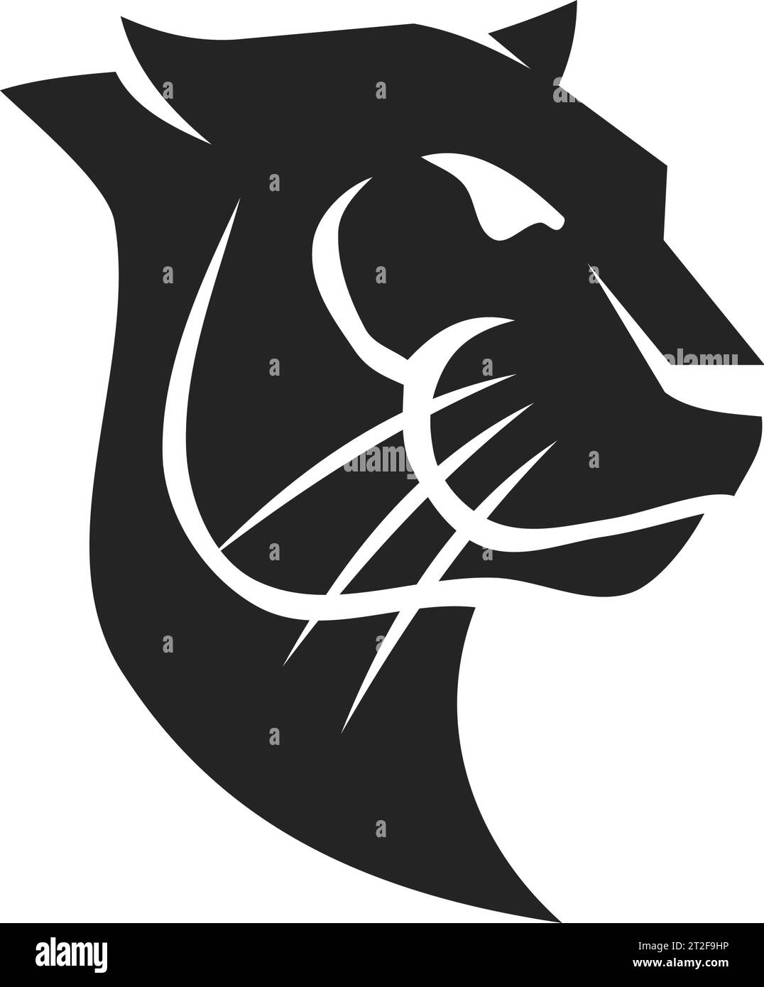 Modèle de logo panther isolé. Identité de marque. Icône graphique vectoriel abstrait Illustration de Vecteur