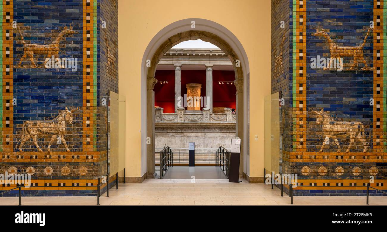 Ishtar porte de Babylone Musée de Pergame Berlin Allemagne Banque D'Images