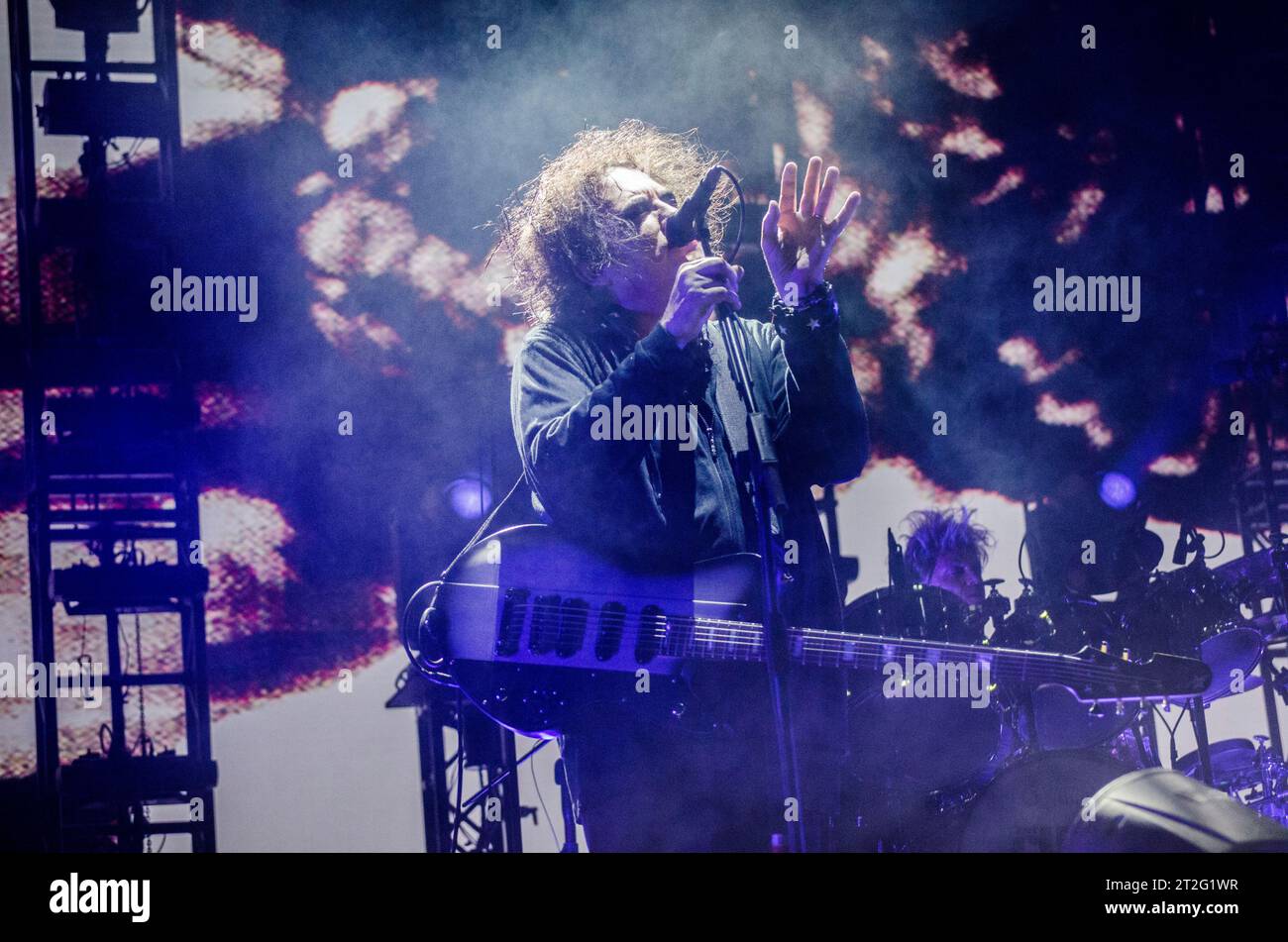 Robert Smith de The Cure au Festival Ejekt à Athènes (Plateia Nerou) / Grèce, juillet 2019 Banque D'Images