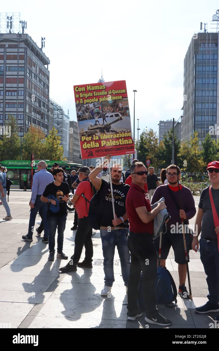 Libérez la Palestine à Milan Banque D'Images