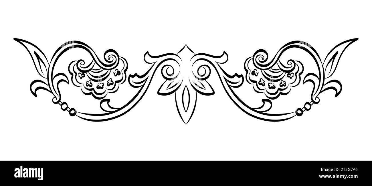 Fleur décorative grecque, forme vectorielle grecque, décoration en stuc, cartouche Illustration de Vecteur
