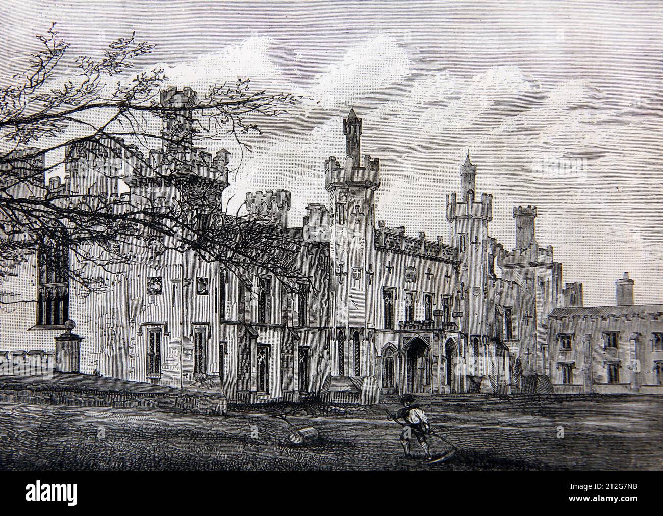 19th Century Illustration Thomastown House, Tipperary Irlande lieu de naissance de Theobald Matthew du dimanche à la maison magazine familial pour Sabbath Banque D'Images