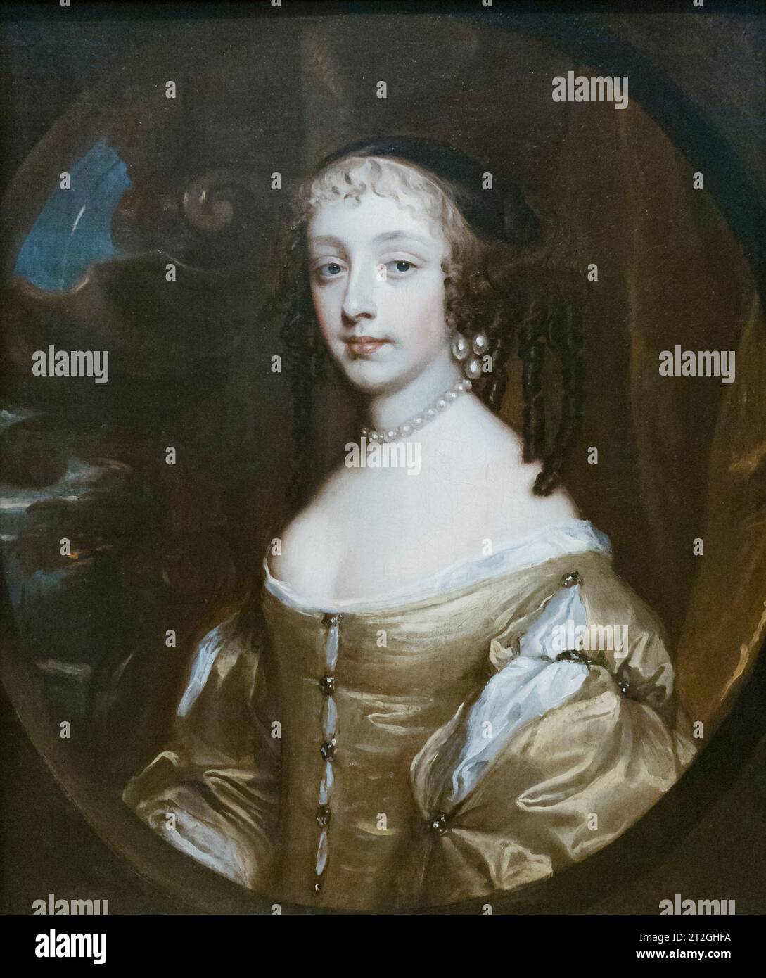 Henrietta Anne, duchesse d'Orléans par Sir Peter Lely, ovale feint, vers 1662 Banque D'Images