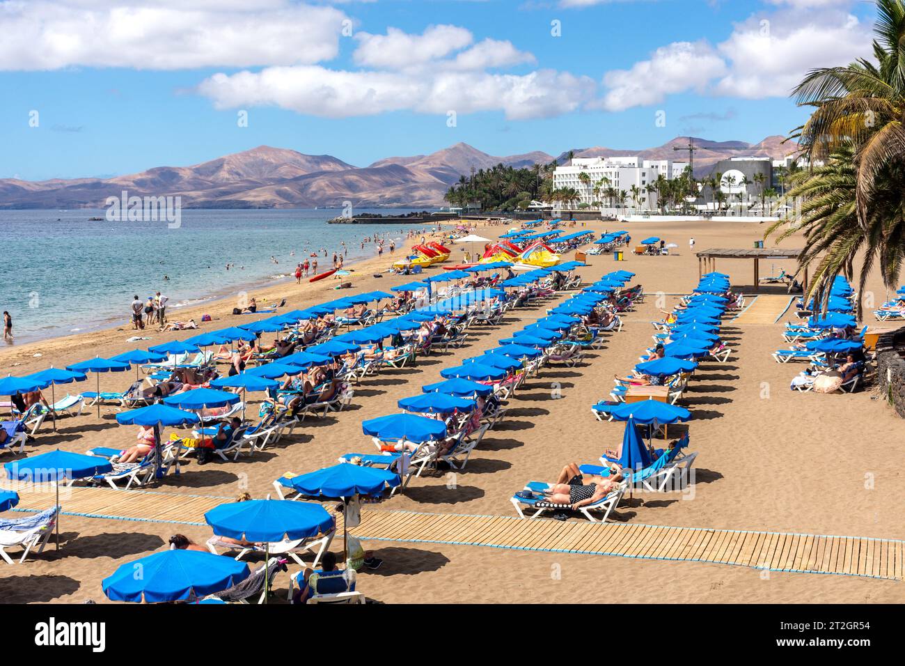 Playa Blanca, Puerto del Carmen, Lanzarote, Iles Canaries, Royaume d'Espagne Banque D'Images