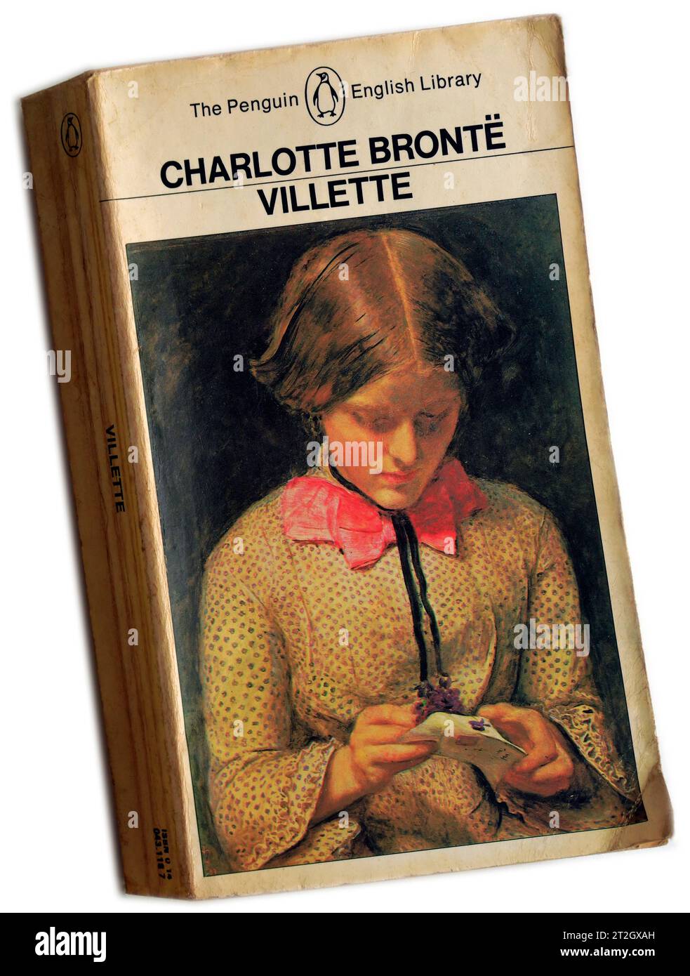 Villette - couverture de livre Charlotte Bronte sur fond blanc Banque D'Images