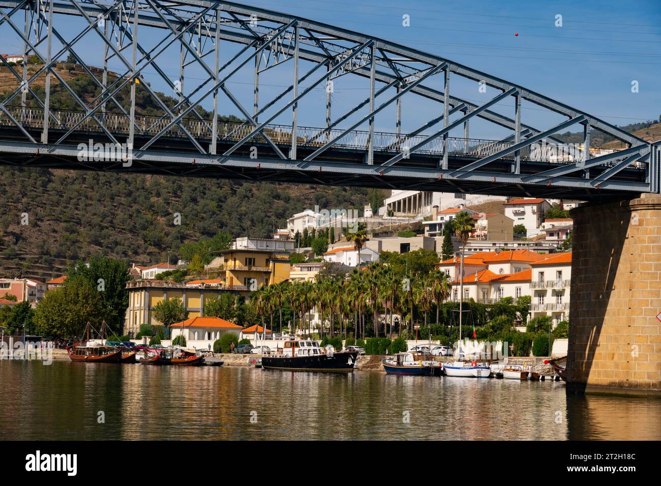 Sur le fleuve Douro à Pinhao, vallée du Douro, Portugal Banque D'Images