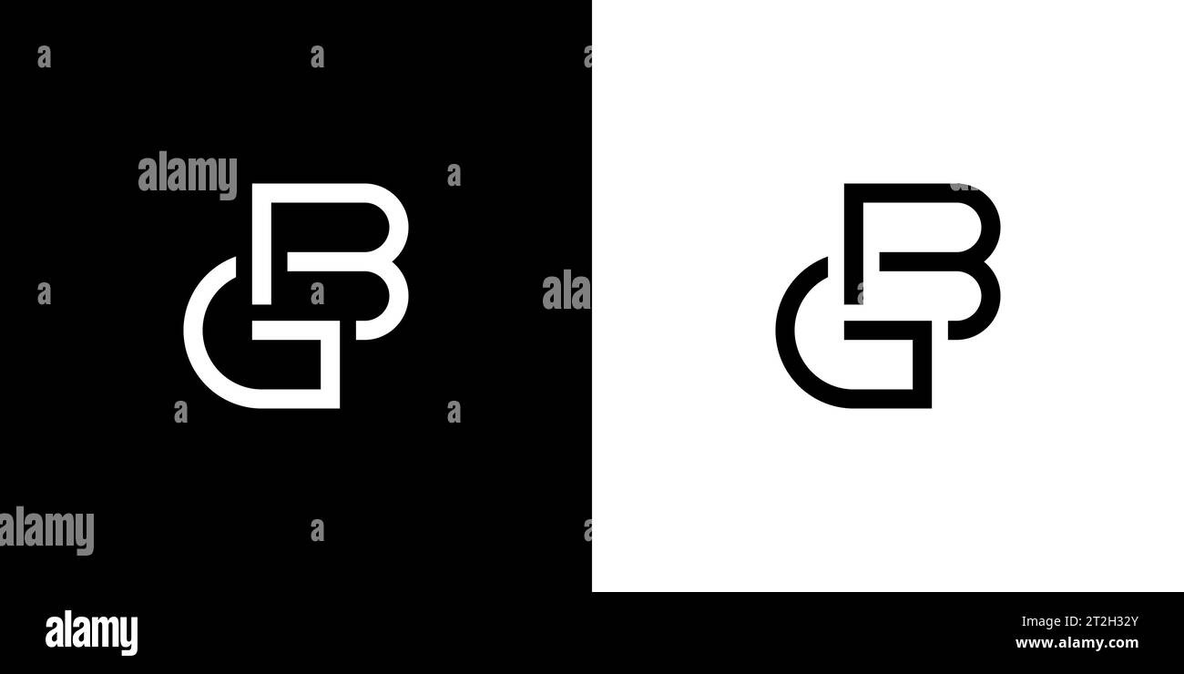 Logo GB, monogramme GB, logo GB initial, logo GB lettre, icône, vecteur Illustration de Vecteur