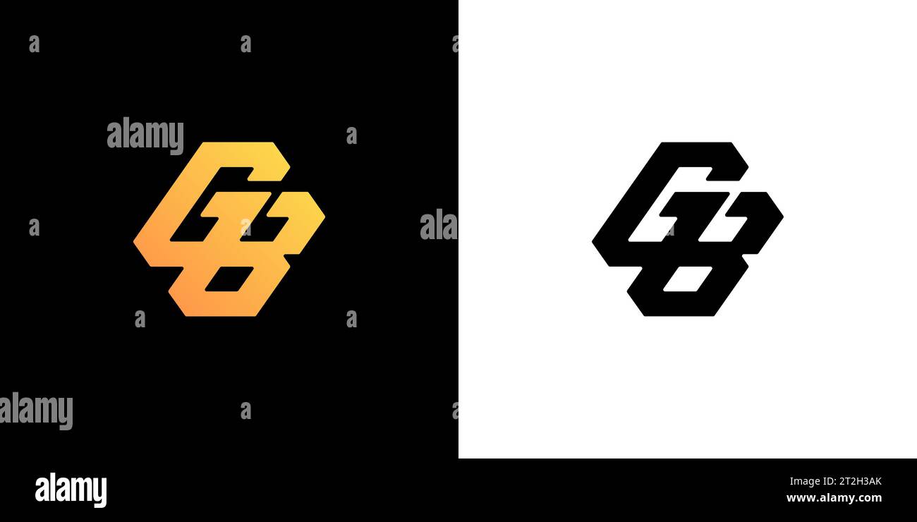 Logo GB, monogramme GB, logo GB initial, logo GB lettre, icône, vecteur Illustration de Vecteur