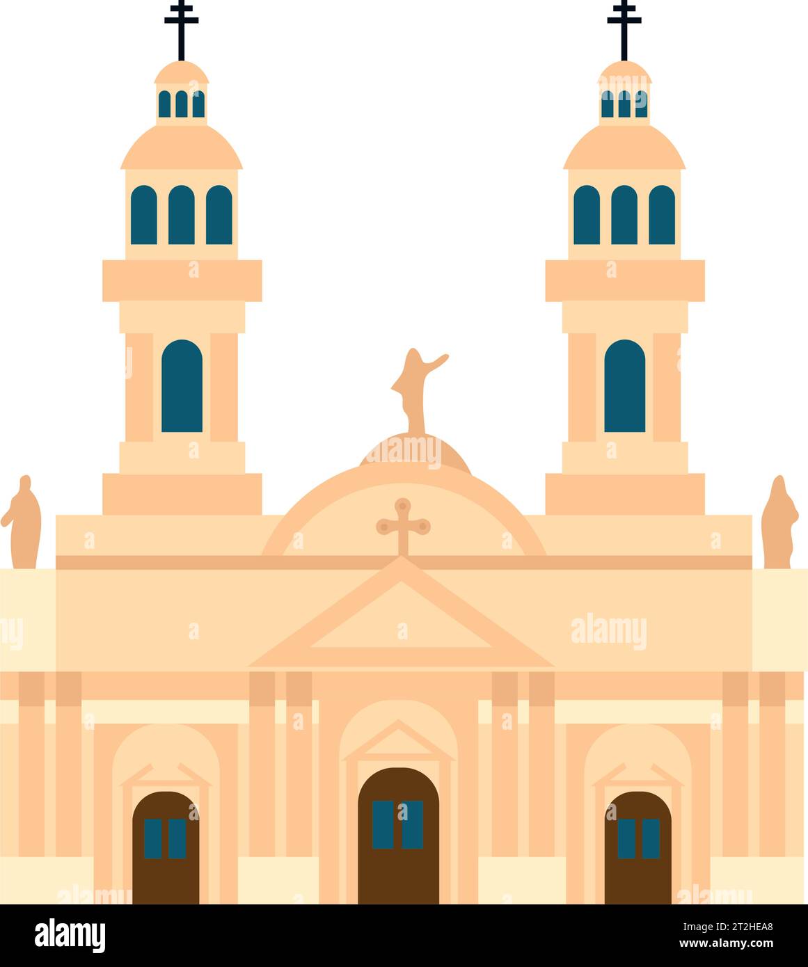 cathédrale métropolitaine de santiago du chili Illustration de Vecteur