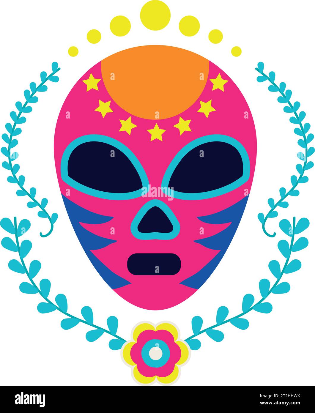 Masque De Lutte Mexicain – Lucha Libre – Rose Et Or – Adulte – Fait Au Mexique