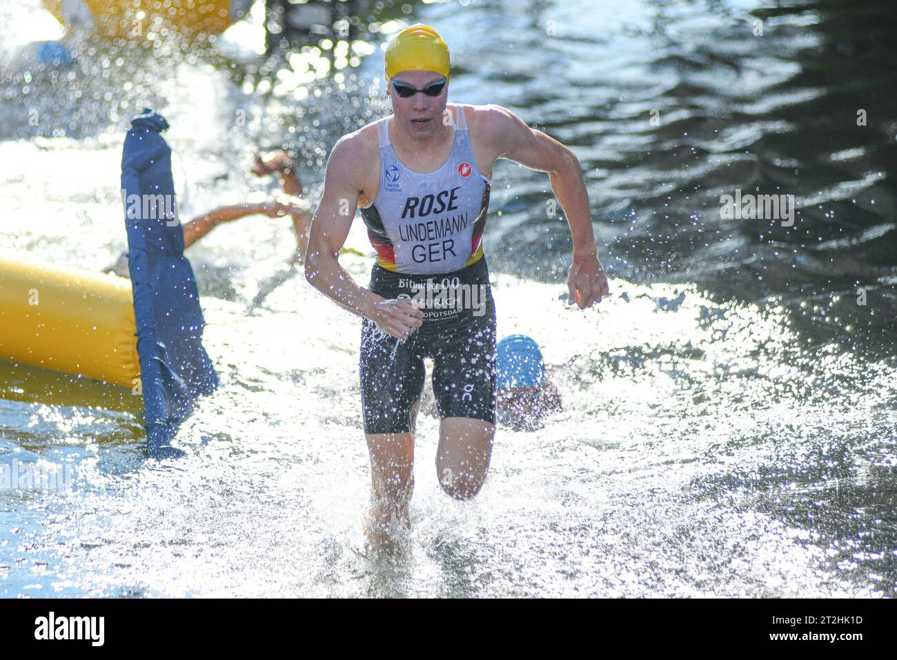 Laura Lindemann (Allemagne). Triathlon femmes. Championnats d'Europe Munich 2022 Banque D'Images