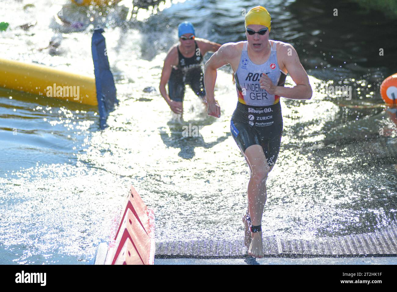 Laura Lindemann (Allemagne). Triathlon femmes. Championnats d'Europe Munich 2022 Banque D'Images