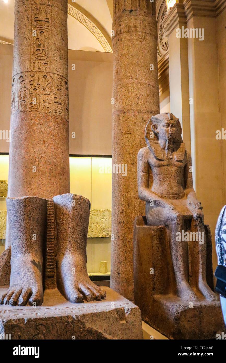 Galerie égyptienne du Louvre. Antiquités égyptiennes du Louvre, Paris, France. Antiquités égyptiennes du Louvre. Banque D'Images