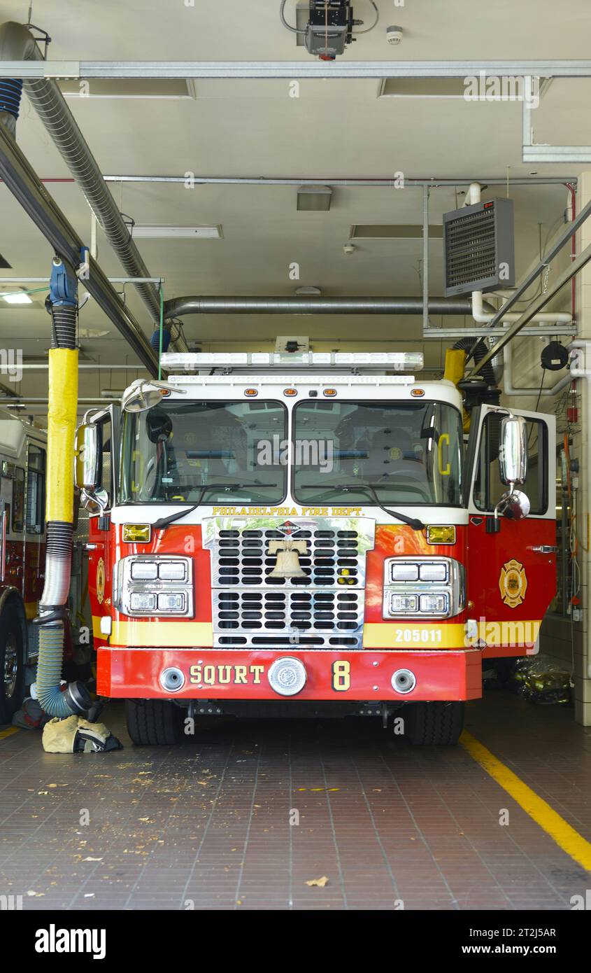 Engine 8 Ladder 2 Fire Department à Philadelphie, Pennsylvanie, États-Unis Banque D'Images
