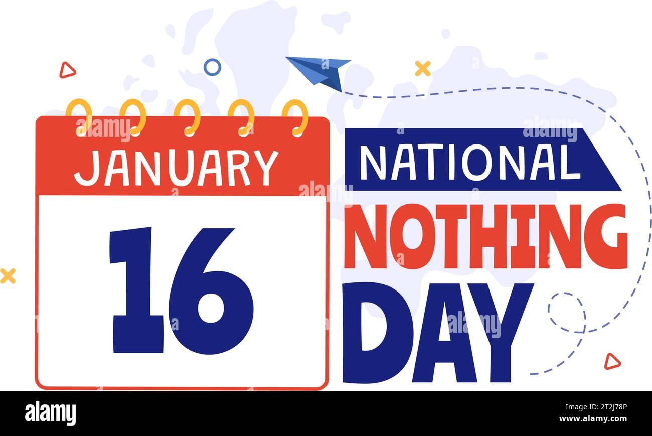 National Nothing Day Vector Illustration le 16 janvier de Day pour prendre une pause du Hustle et de l'agitation de la vie quotidienne dans le fond plat de dessin animé Illustration de Vecteur