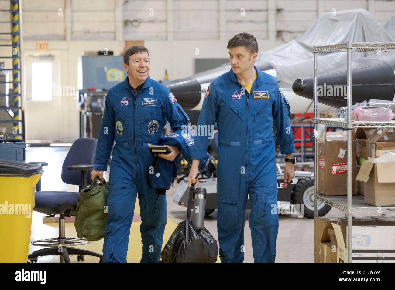 Ellington Field, Texas, États-Unis. 27 janvier 2023. Les astronautes de l'équipage 8 Matthew Dominick et Mike Barratt en vol T-38 à Ellington Field. (Image de crédit : © NASA/ZUMA Press Wire) USAGE ÉDITORIAL SEULEMENT! Non destiné à UN USAGE commercial ! Banque D'Images