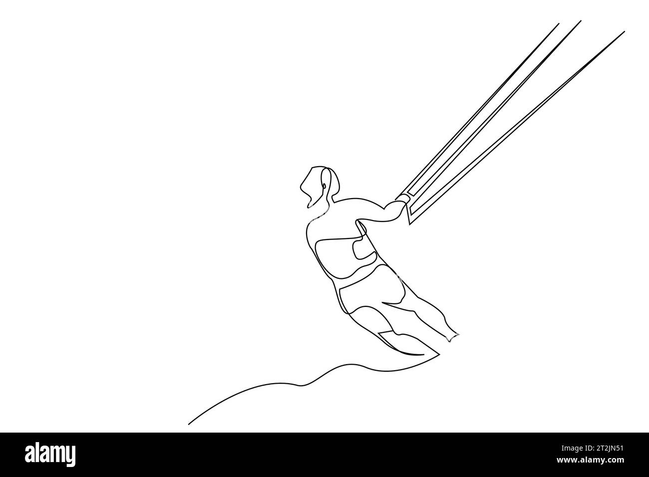 personne humain wakeboard surf vacances extreme sport lifestyle art ligne Illustration de Vecteur