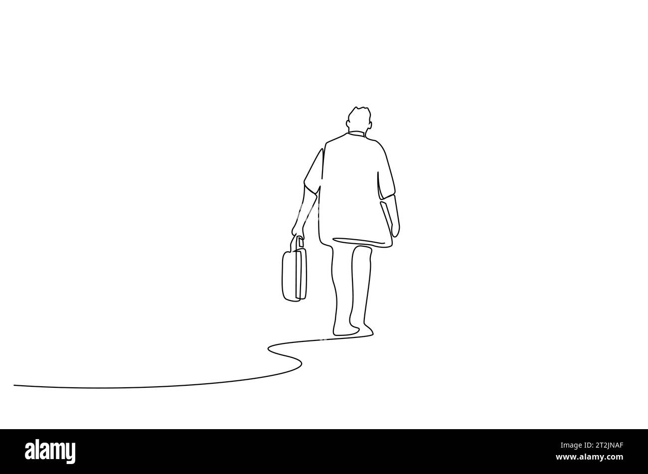 sac de personne humaine laissant partir en marchant dehors Illustration de Vecteur