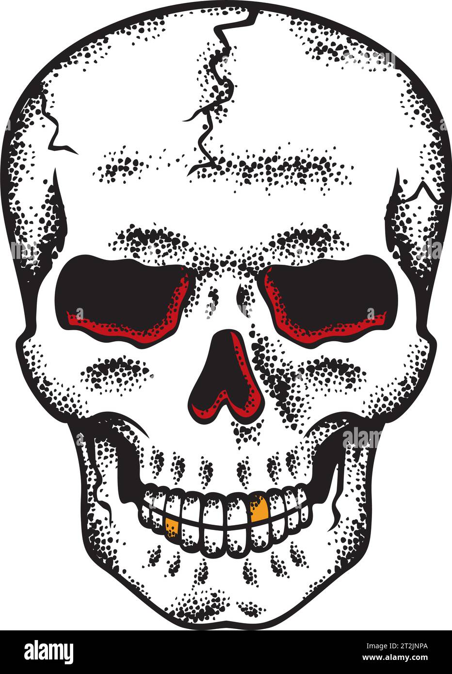 Human Skull Tattoo Design. Illustration vectorielle. Illustration de Vecteur