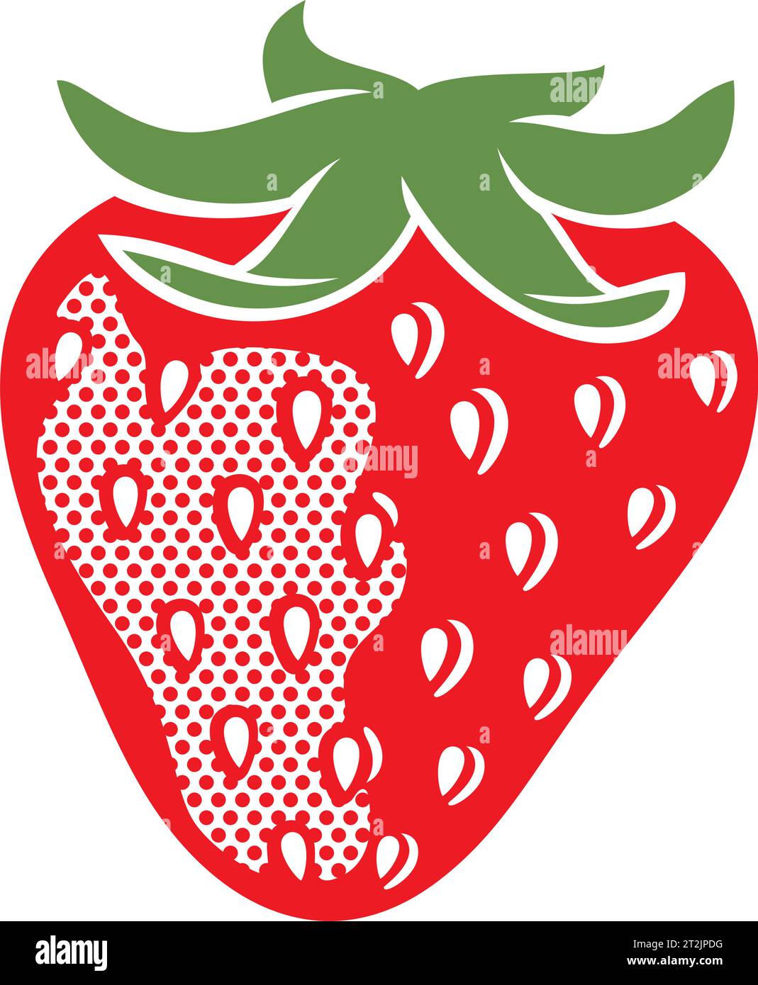 Couleur fruit fraise. Illustration vectorielle. Illustration de Vecteur