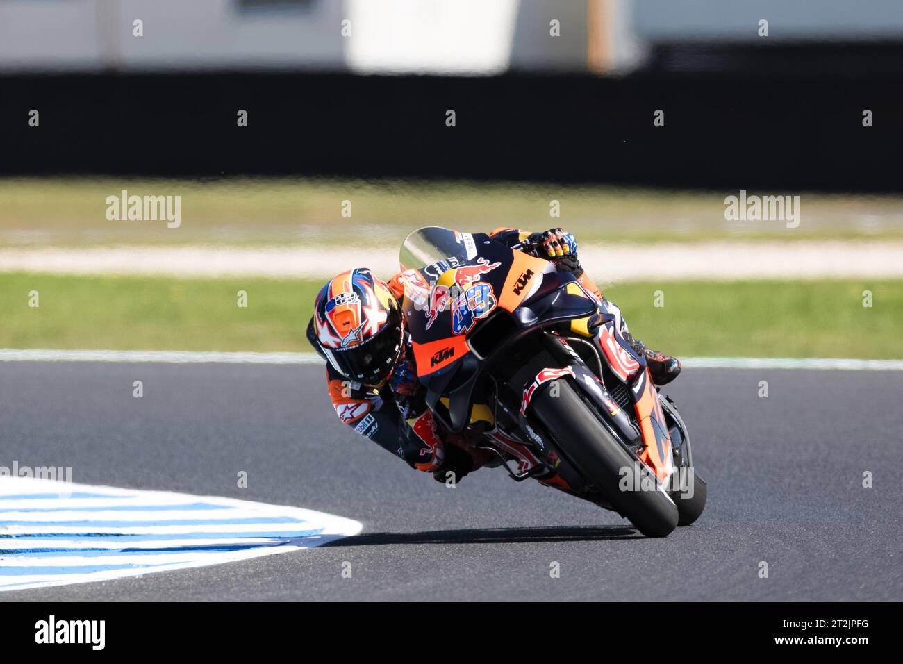 Melbourne, Australie, 20 octobre 2023. Jack Miller d'Australie sur le Red Bull KTM Factory Tech3 Racing KTM lors de la FP1 du MotoGP australien sur le circuit du Grand Prix de Phillip Island le 20 octobre 2023 à Melbourne, en Australie. Crédit : Ivica Glavas/Speed Media/Alamy Live News Banque D'Images