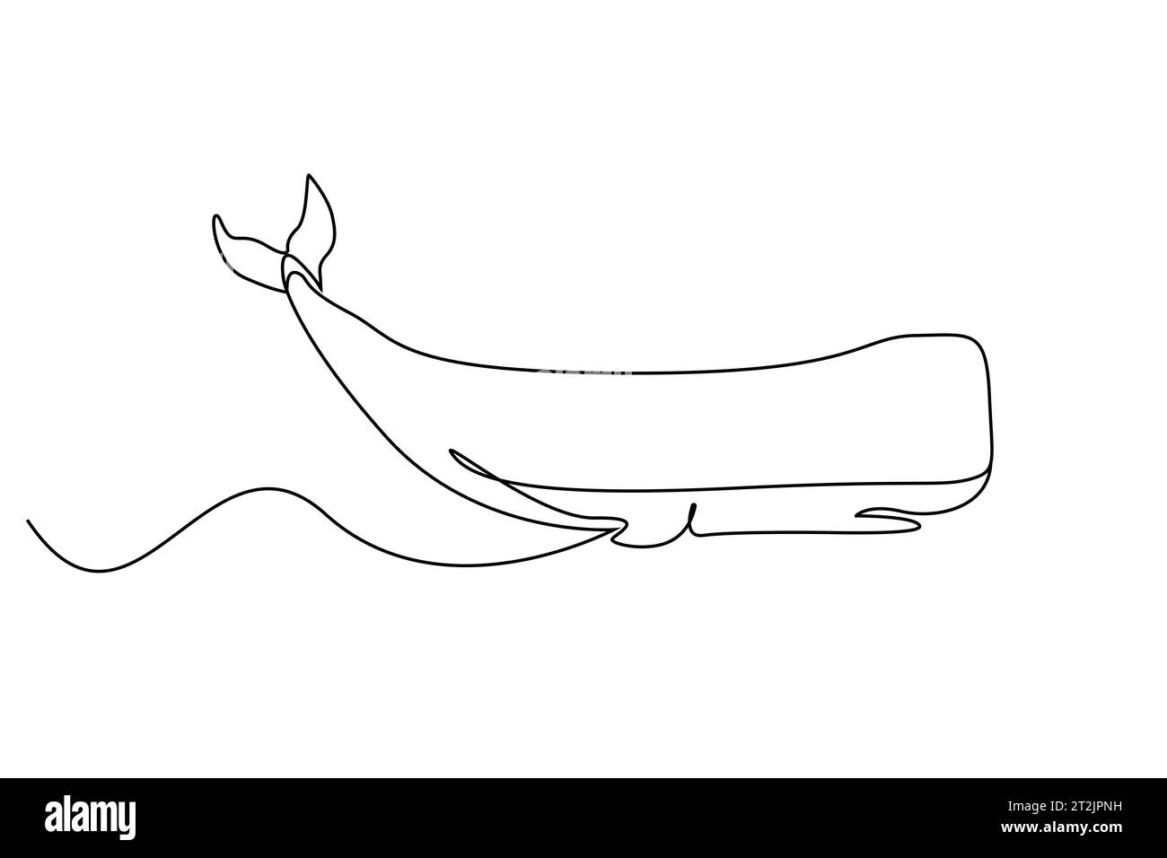 motif dessin au trait simple de gros poisson baleine Illustration de Vecteur