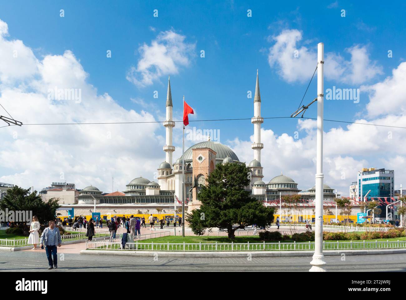 Istanbul, Turquie, le monument de la République (en turc : Cumhuriyet Anıtı) est un monument commémorant la formation du Repub turc Banque D'Images