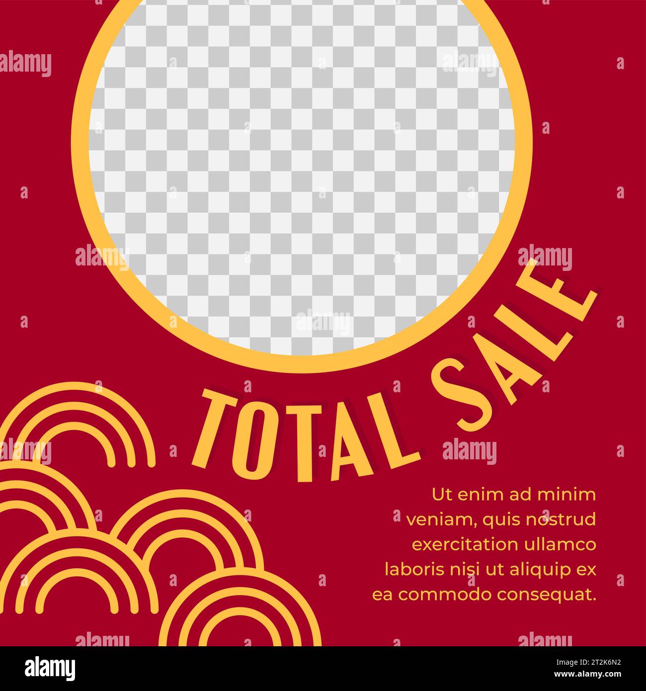 Vente totale de produits et marchandises, bannière promotionnelle Illustration de Vecteur