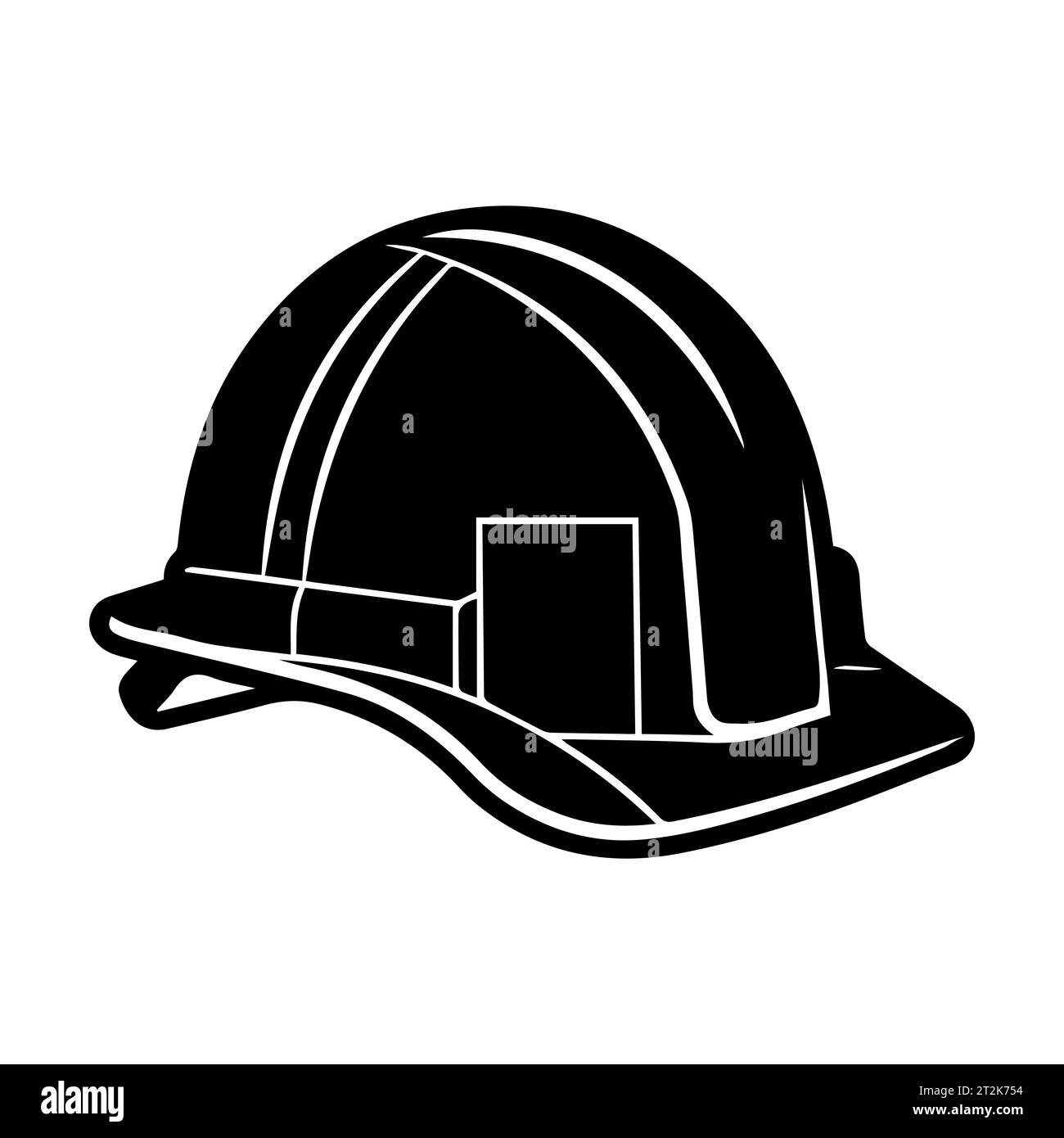 Icône de casque de construction dans un style plat. Icône de casque de construction. Icône noire de hardHat. Illustration vectorielle Illustration de Vecteur