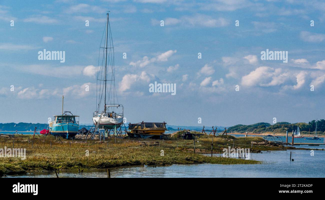 Chichister Harbour, West Sussex à Itchenor. Banque D'Images