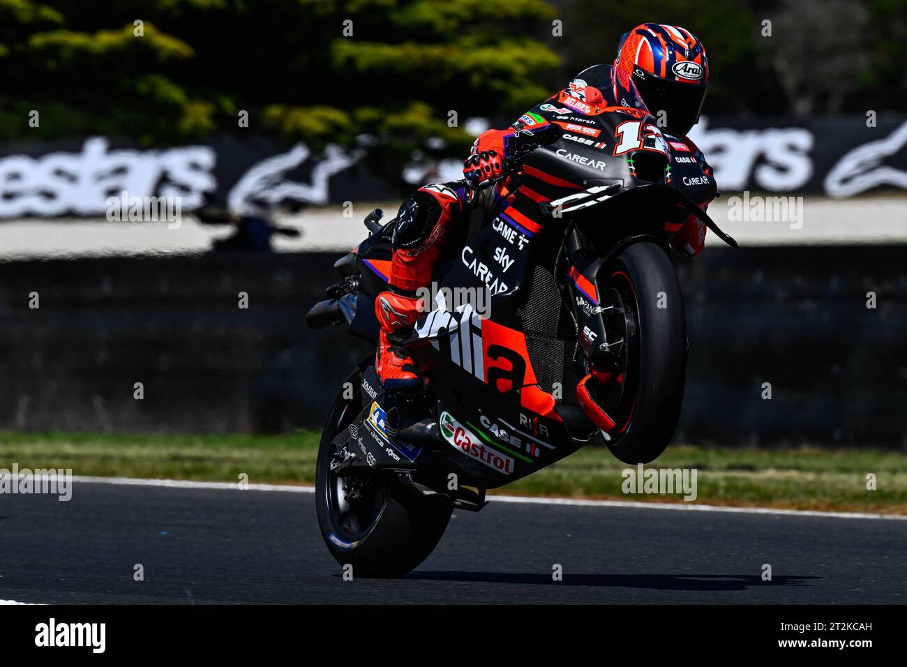 Phillip Island, Australie. 20 octobre 2023. Essais libres avant le Grand Prix australien de MotoGP sur le circuit de Phillip Island. 20 octobre 2023 en photo : Maverick Viñales Entrenamientos libres previos al Gran Premio de MotoGP de Australia en el Circuito Internacional de Phillip Island. 20 de Octubre de 2023 POOL/ MotoGP.com/Cordon presse les images seront réservées à un usage éditorial. Crédit obligatoire : © motogp.com crédit : CORDON PRESS/Alamy Live News Banque D'Images