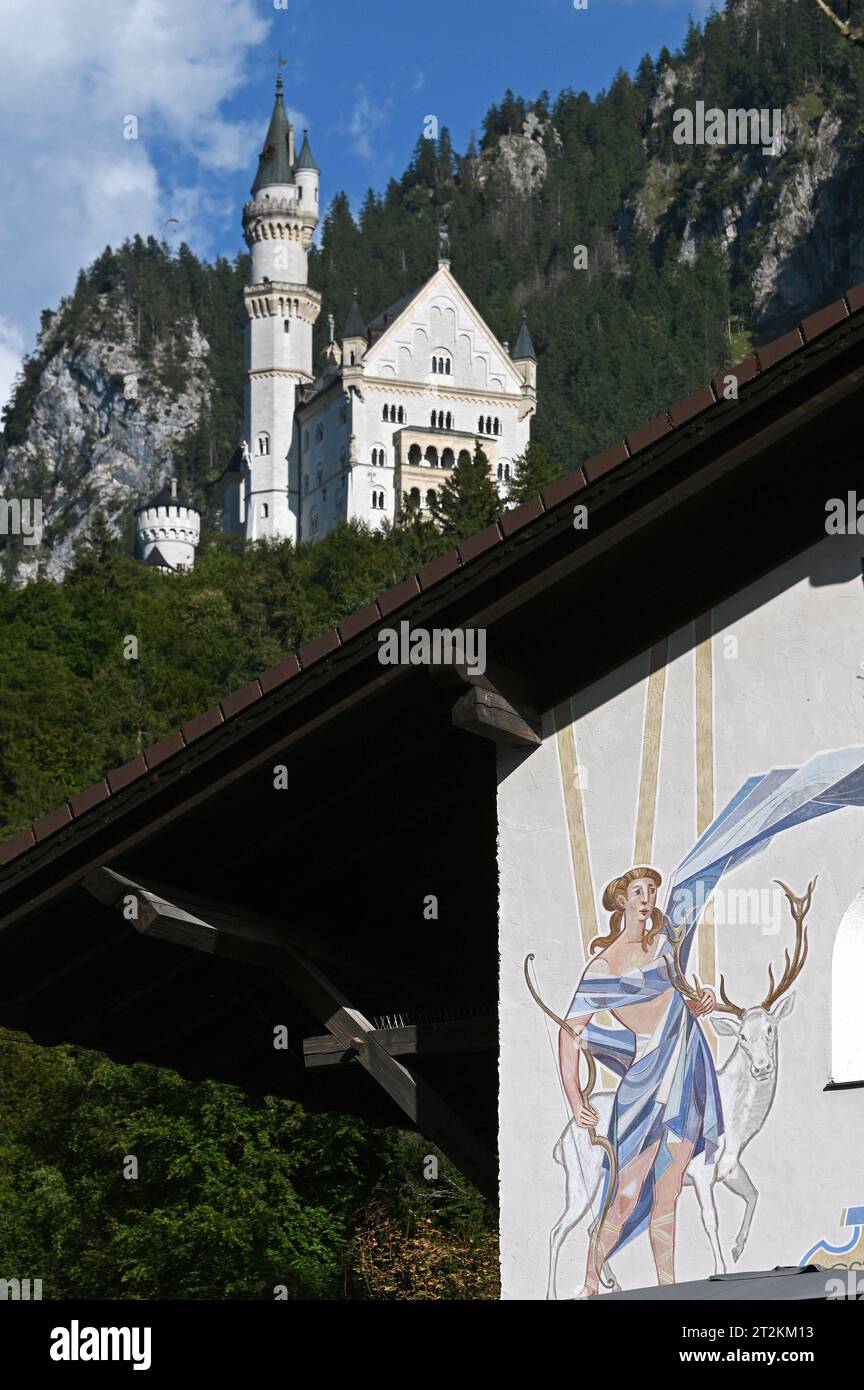 Schloss Neuschwanstein im bayerischen Allgäu BEI Füssen, Deutschland *** Château de Neuschwanstein en Bavière Allgäu près de Füssen, Allemagne crédit : Imago/Alamy Live News Banque D'Images