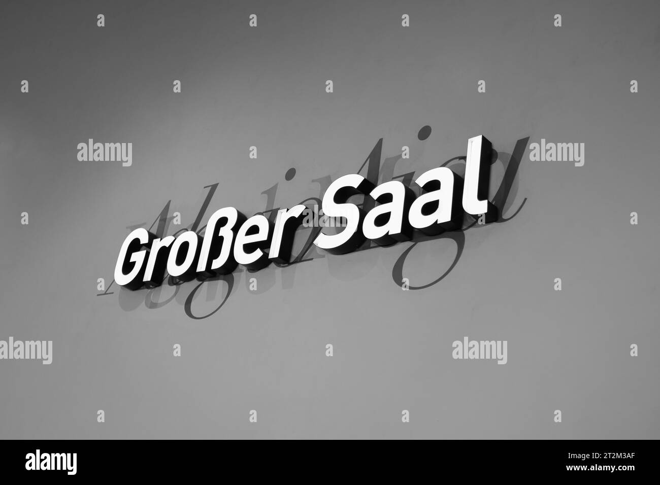 Lettrage Great Hall dans la salle philharmonique de l'Elbe, ville hanséatique de Hambourg, Hambourg, Allemagne Banque D'Images