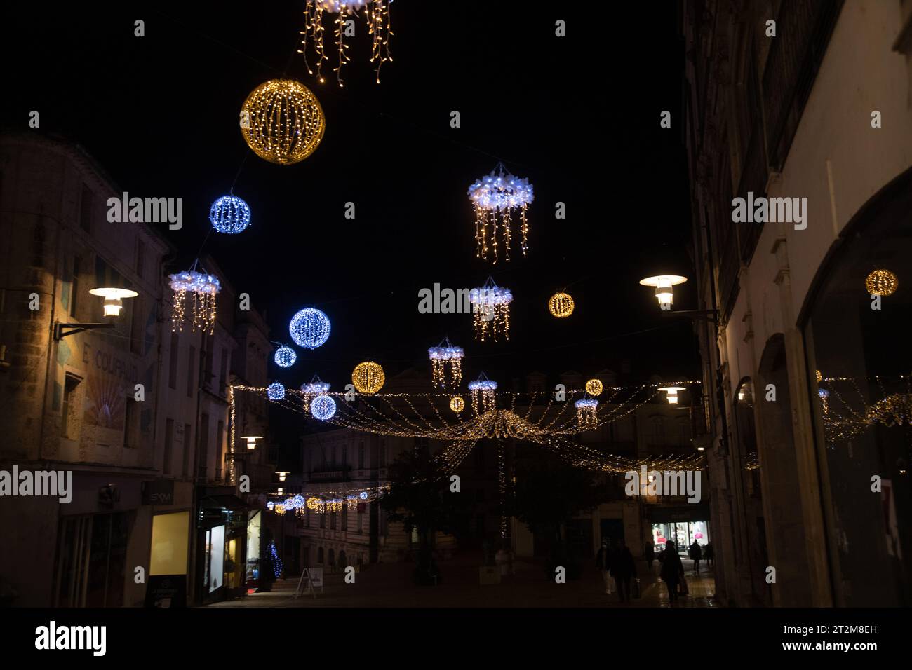 illuminations angouleme nouvel an noël Banque D'Images