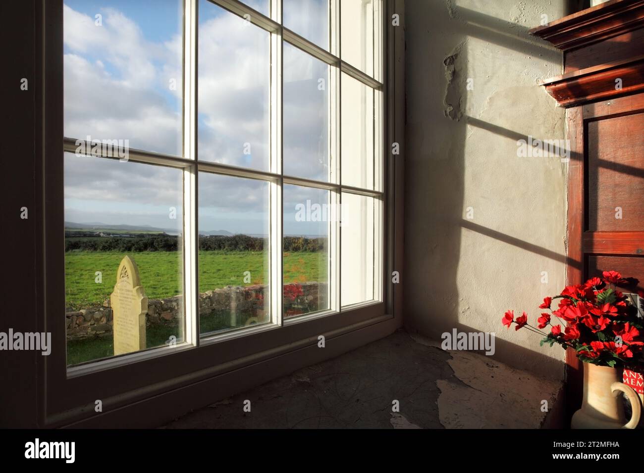 Intérieur de l'église St Patrick, Jurby, île de Man Banque D'Images