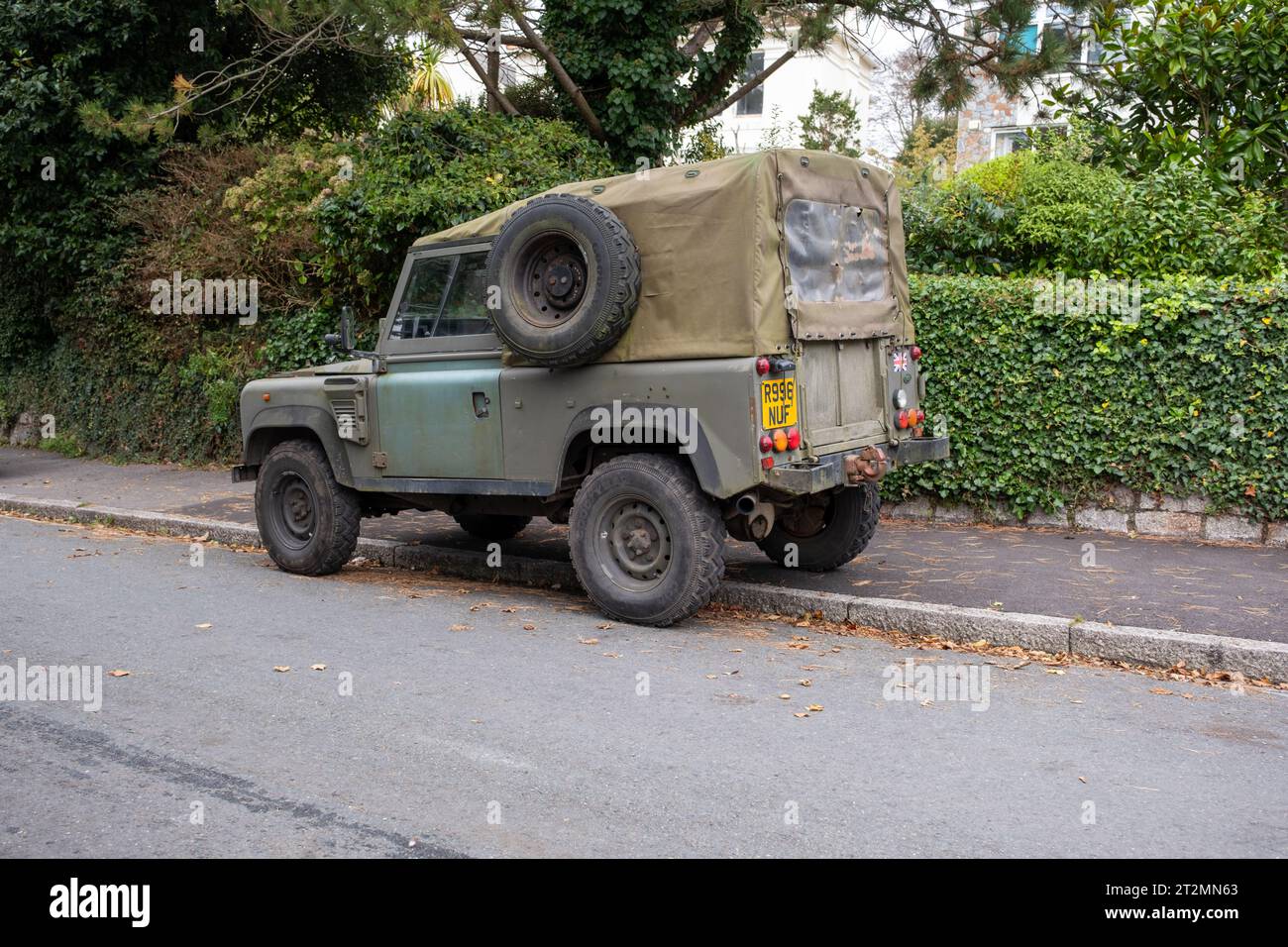 Capote souple Land Rover Defender 90 Wolf 1997 Banque D'Images