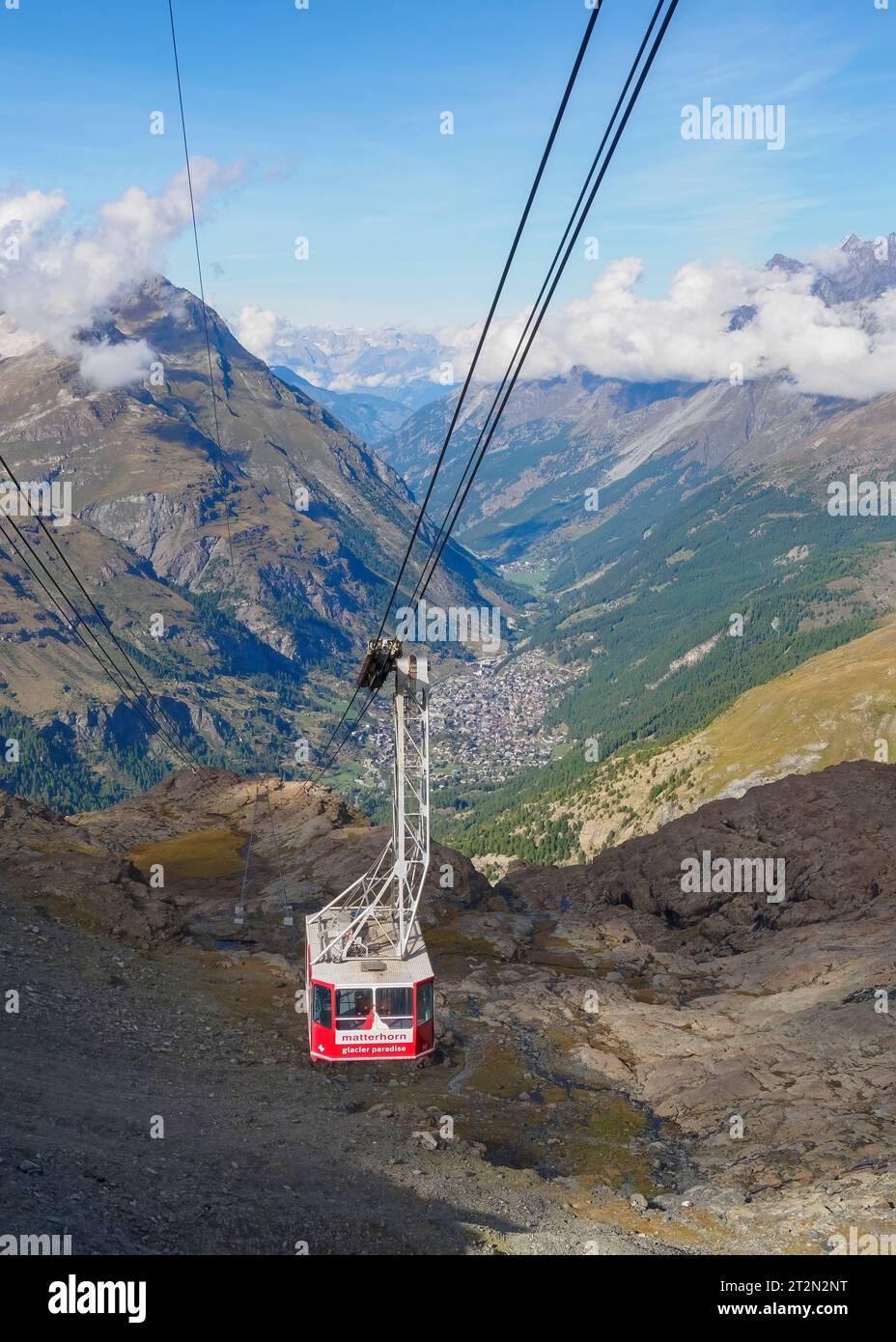 Matterhorn glacier Paradise, la plus haute station de téléphérique d'Europe, Zermatt, Suisse Banque D'Images