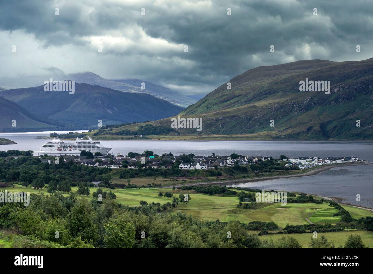 Ullapool dans les Highlands écossais est un port de ferry important pour les Hébrides extérieures. Banque D'Images