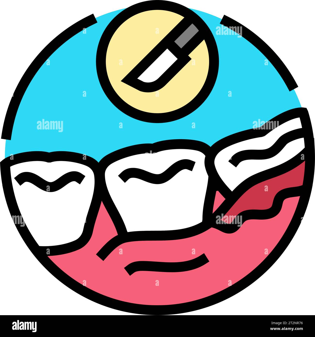 illustration vectorielle d'icône de couleur de retrait de dent de sagesse Illustration de Vecteur