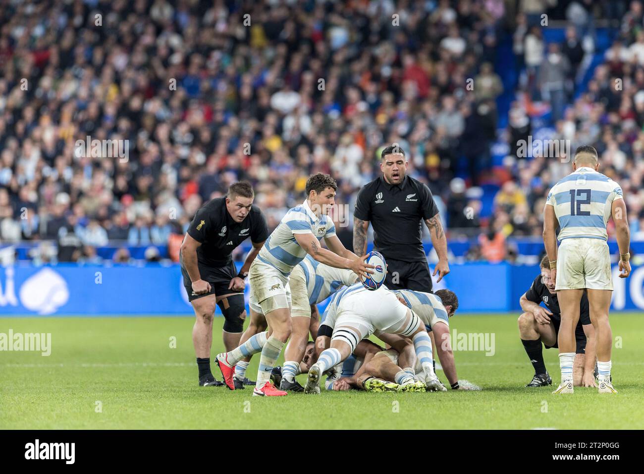 (C) Denis TRASFI / MAXPPP - au Stade de France le 20-10-2023 - Demie finale de la coupe du monde de rugby homme - Argentine - Nouvelle-Zélande - // me Banque D'Images