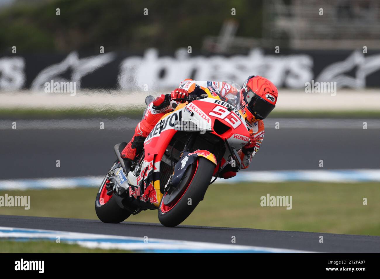 PHILLIP ISLAND, Australie. 21 octobre 2023. 2023 Guru par Gryfyn Australian Motorcycle Grand Prix - Marc Marquez (Espagne) au volant de la #93 Repsol Honda Team Honda RC-213V lors de la qualification au Phillip Island Grand Prix circuit le 21 octobre 2023 à Phillip Island, Australie-crédit image : brett keating/Alamy Live News Banque D'Images