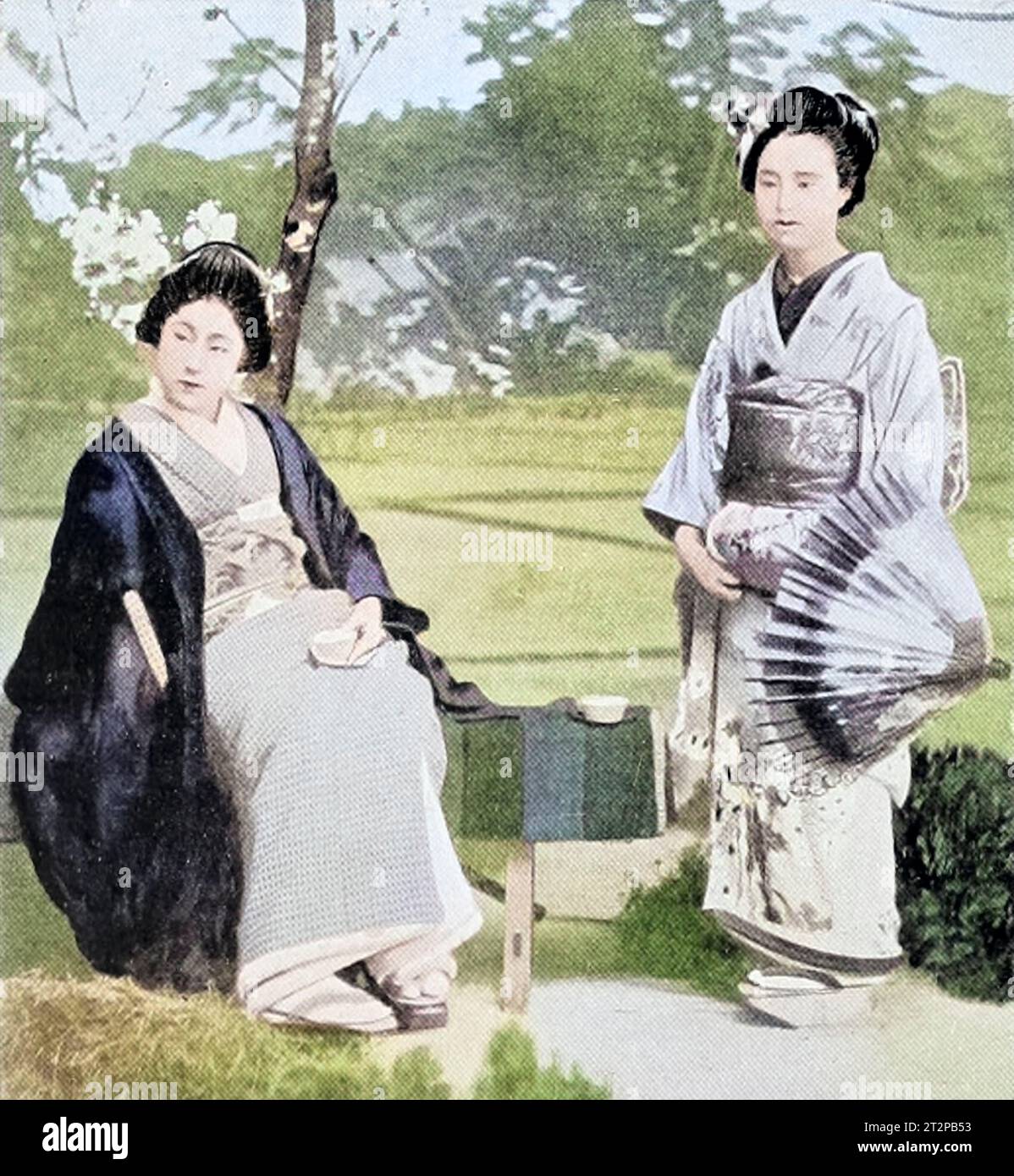 Deux belles filles du Japon Banque D'Images