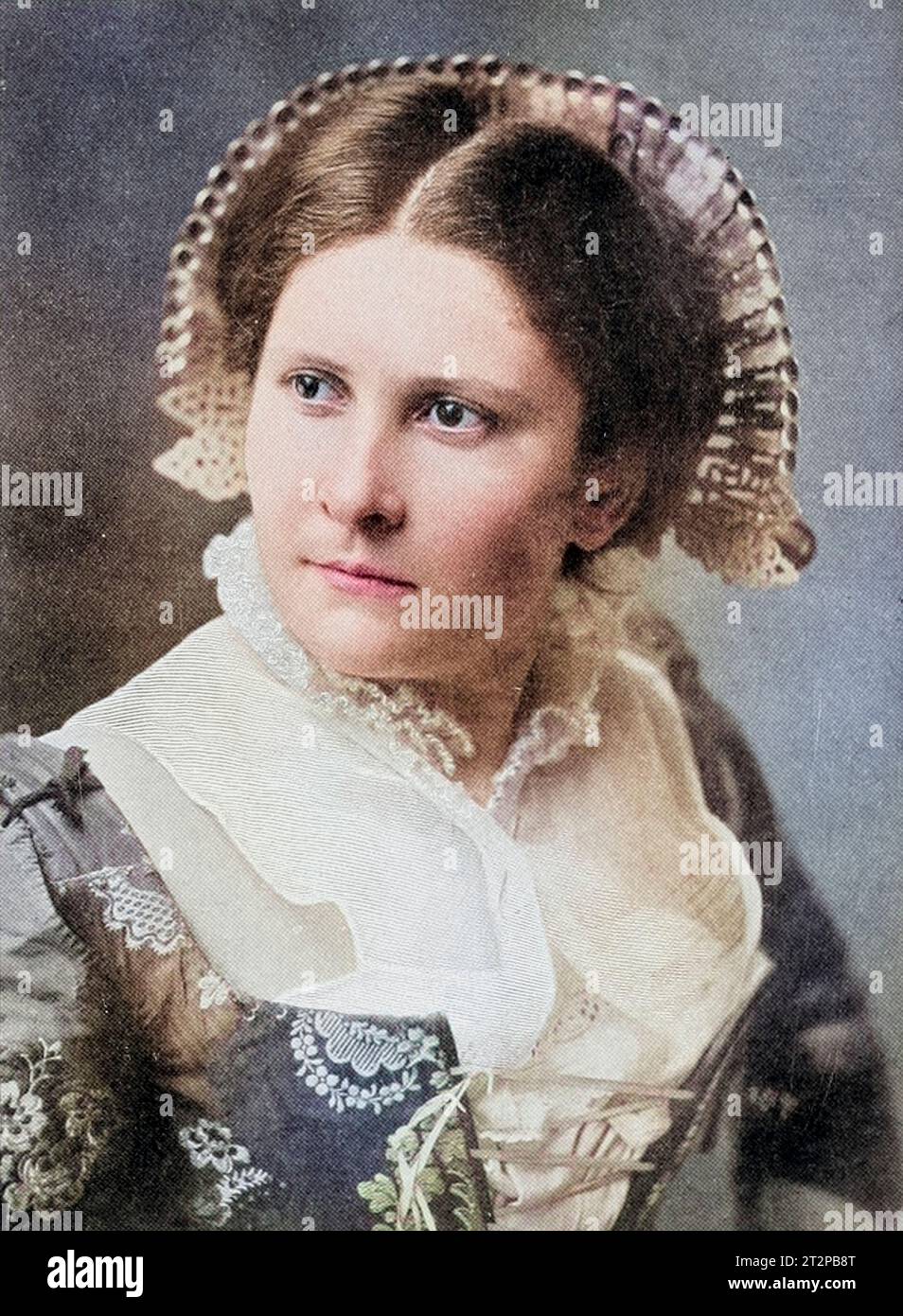 Paysanne italienne dans sa robe de mariée Banque D'Images