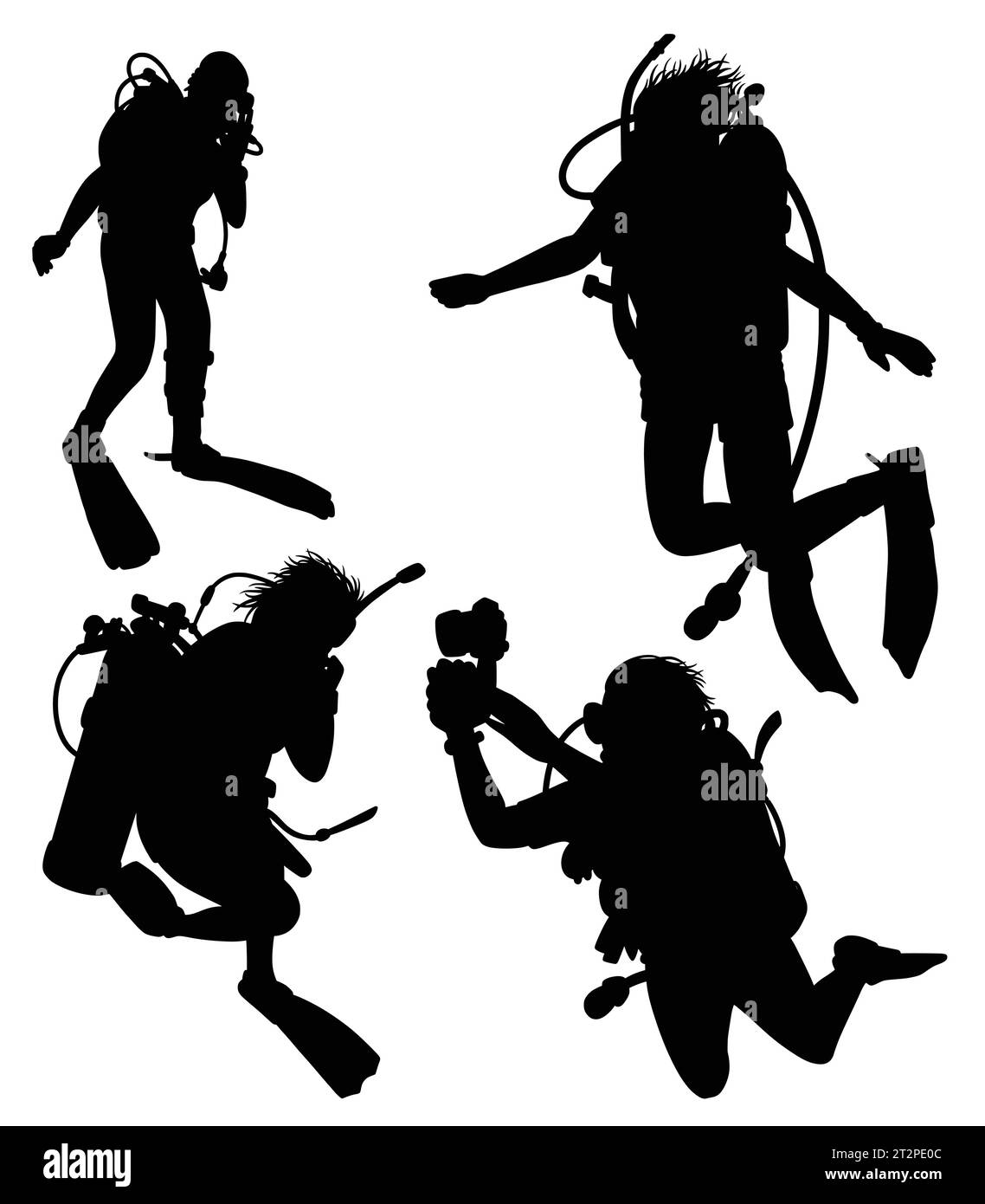 silhouette d'activité de plongée, de plongée en apnée et de natation Illustration de Vecteur silhouette d'activité de plongée, de plongée en apnée et de natation Illustration de Vecteur