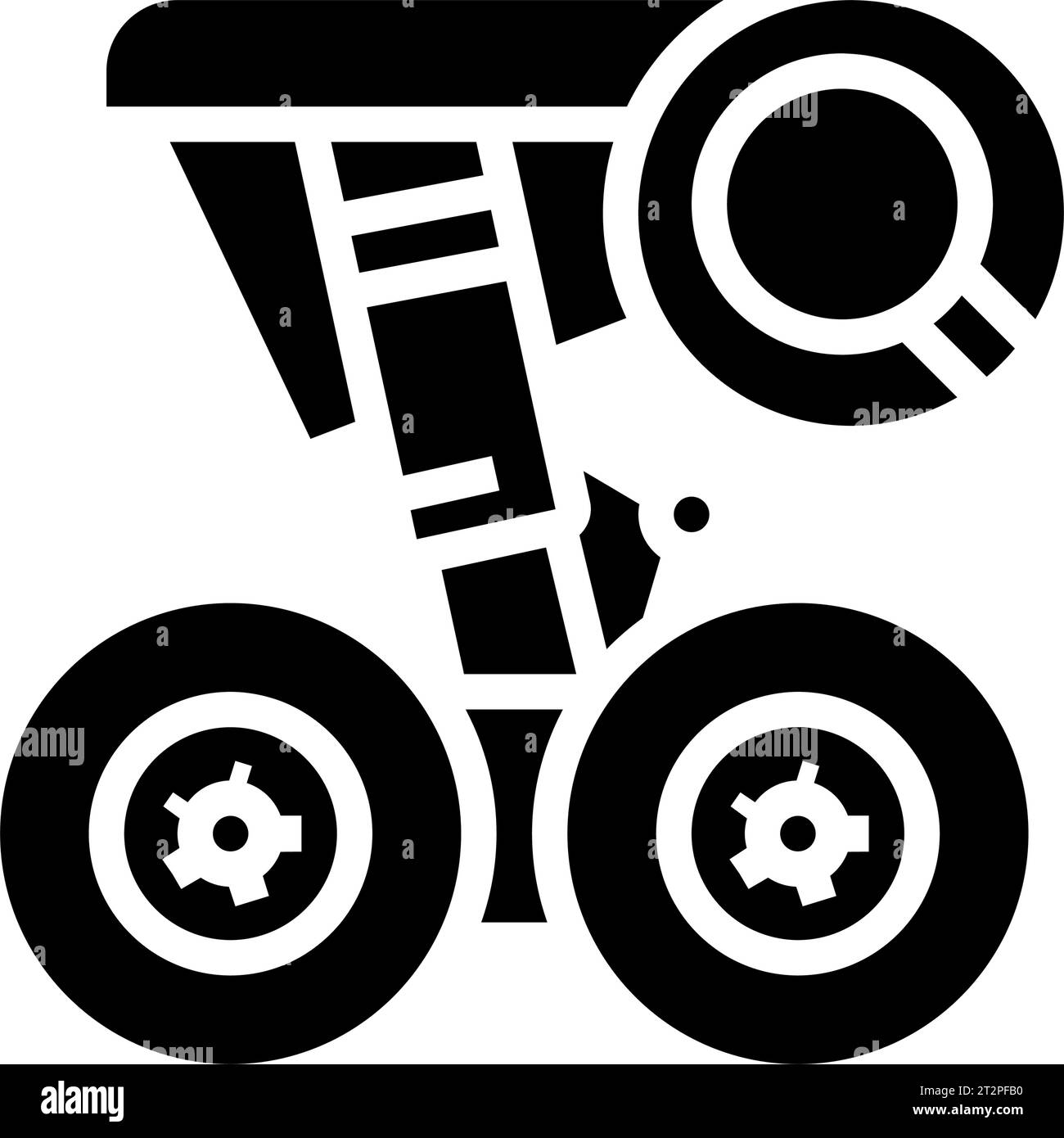 illustration vectorielle d'icône de glyphe d'avion de vérification de train d'atterrissage Illustration de Vecteur