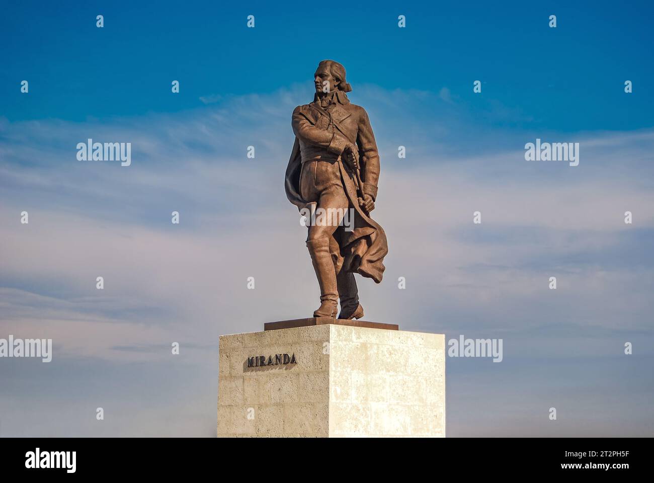 Statue de Miranda à la Havane, Cuba. Banque D'Images