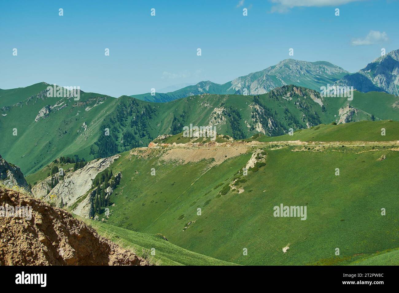 Le district de Moldo-Ashuu Pass de la région de son-Kul dans l'ouest du Kirghizistan Banque D'Images