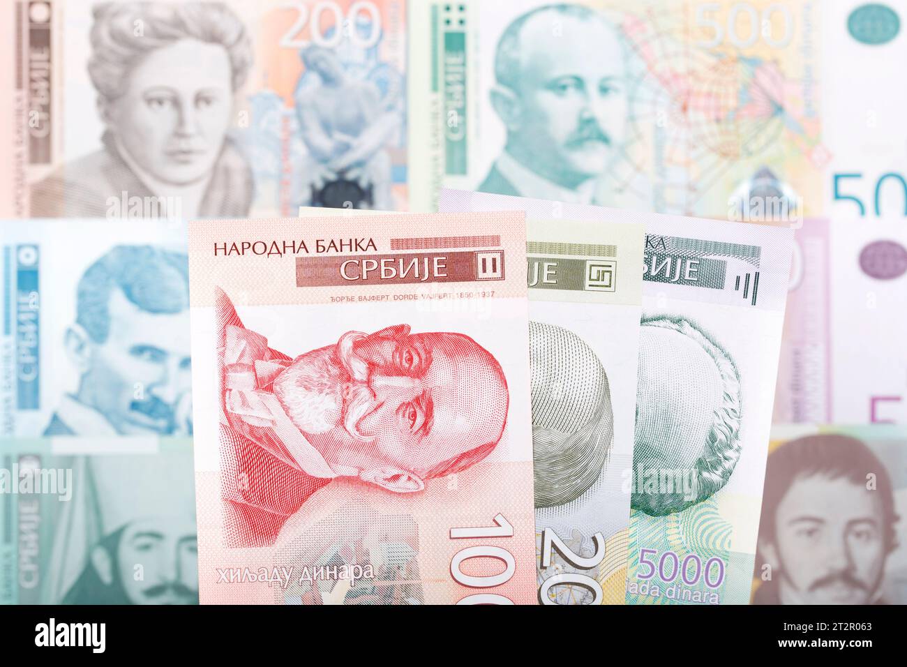 Argent serbe - dinar un contexte d'affaires Banque D'Images