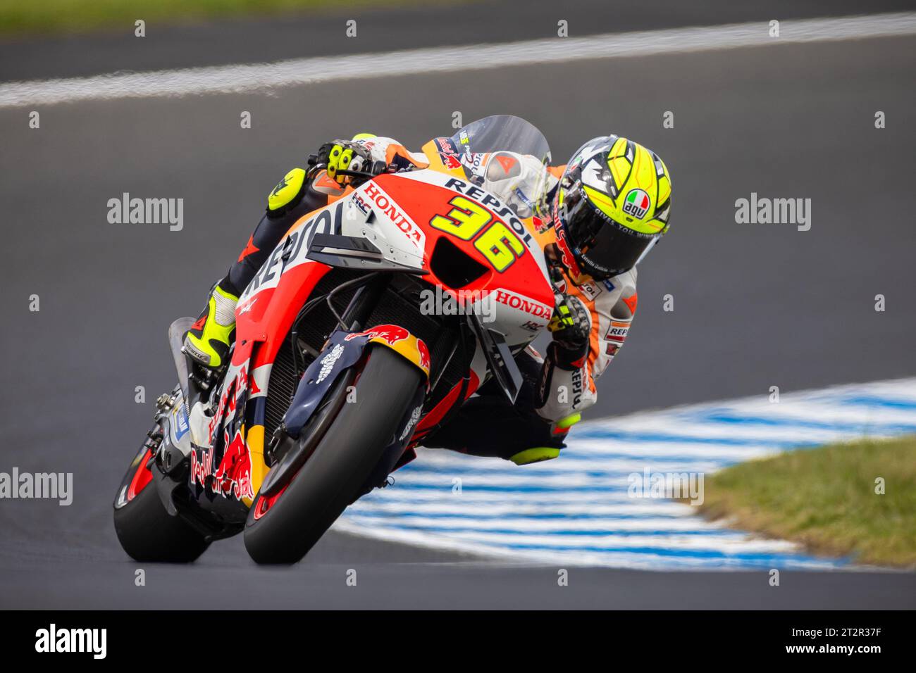 Melbourne, Australie. 21 octobre 2023. Joan MIR d'Espagne sur le Repsol Honda Team HONDA lors du MotoGP australien sur le circuit du Grand Prix de Phillip Island. Crédit : Santanu Banik/Alamy Live News Banque D'Images