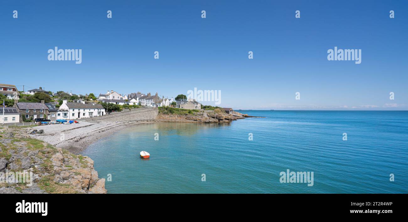 Moelfre sur la côte nord d'Anglesey au pays de Galles Banque D'Images